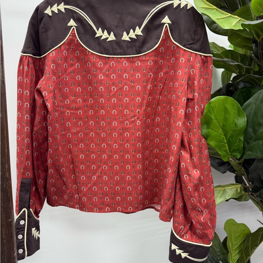 Double D Ranch Red and Black Western Shirt - Picture 2 of 4